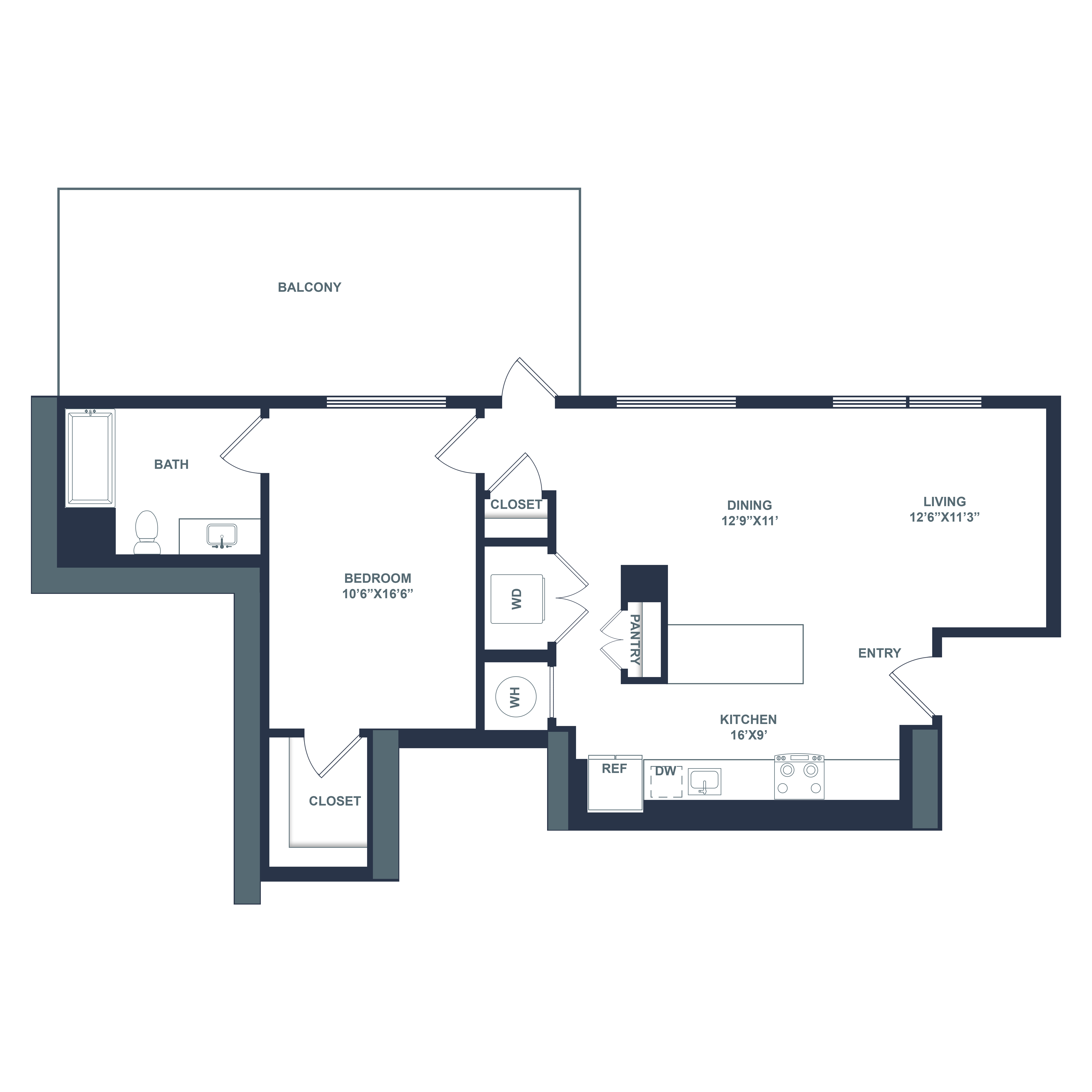 Floor plan layout diagram for A6